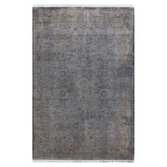 Contemporary Fine Vibrance Hand Knotted Wool Gray Area Rug