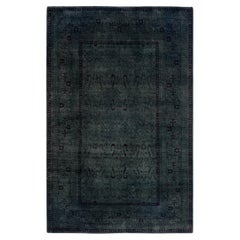 Contemporary Fine Vibrance Hand Knotted Wool Gray Area Rug 