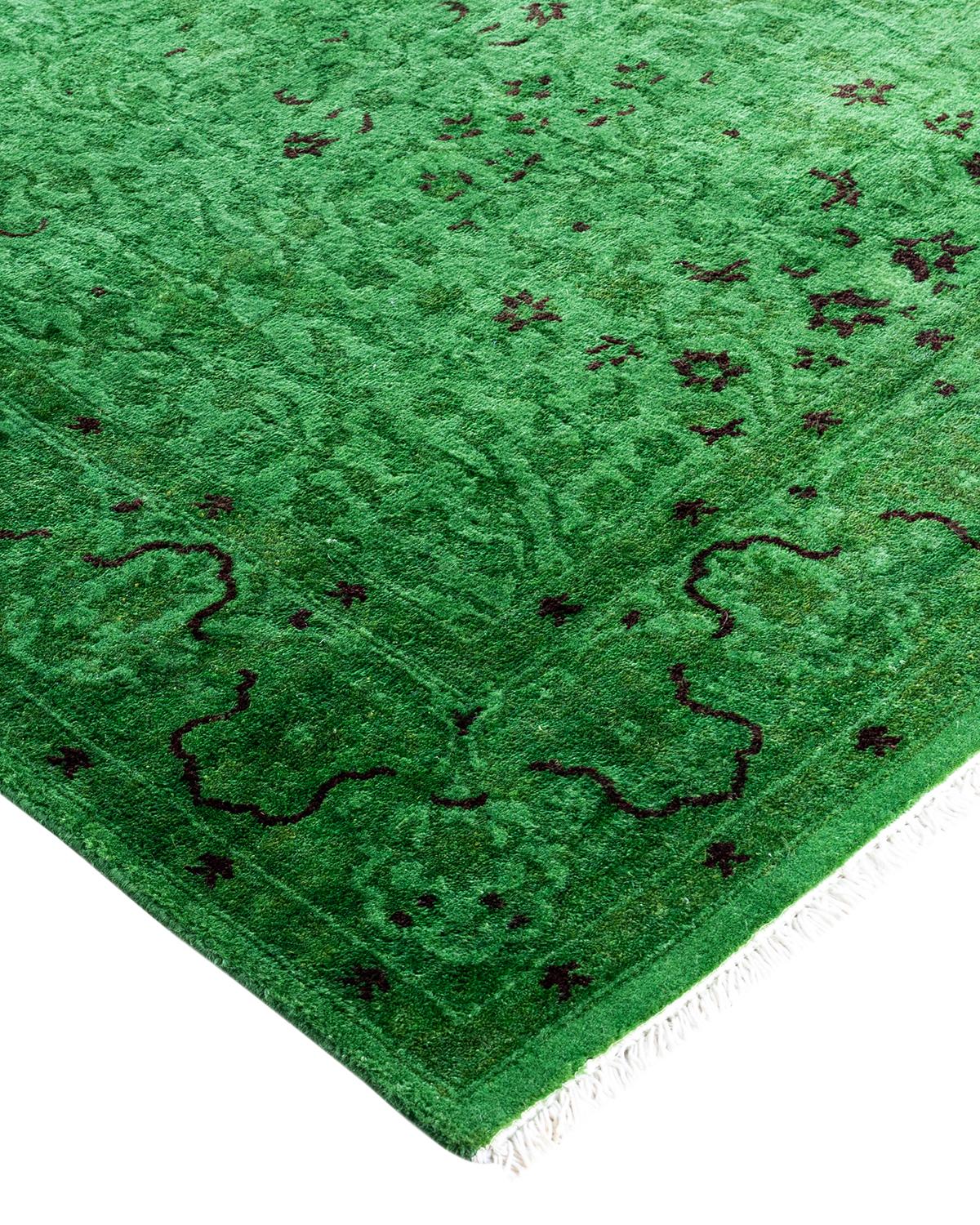 Vibrance rugs epitomize classic with a twist: traditional patterns overdyed in brilliant color. Each hand-knotted rug is washed in a 100%-natural botanical dye that reveals hidden nuances in the designs. These are rugs that transcend trends, and