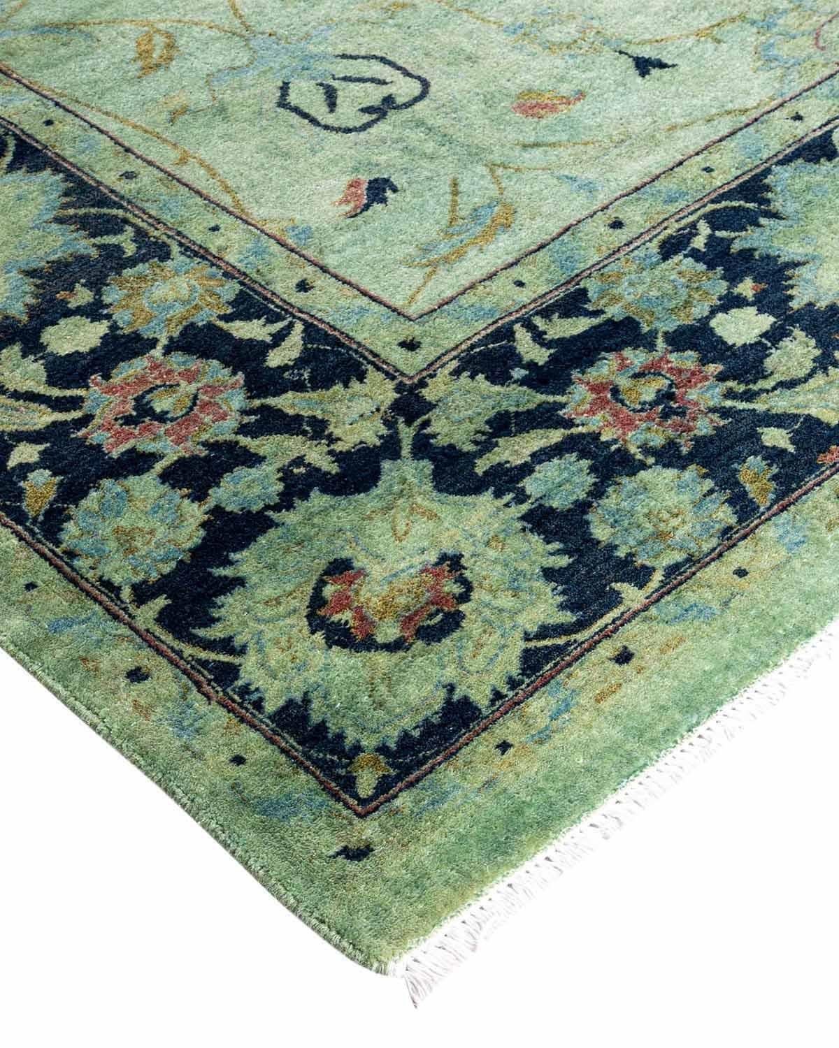 Vibrance rugs epitomize classic with a twist: traditional patterns overdyed in brilliant color. Each hand-knotted rug is washed in a 100%-natural botanical dye that reveals hidden nuances in the designs. These are rugs that transcend trends, and