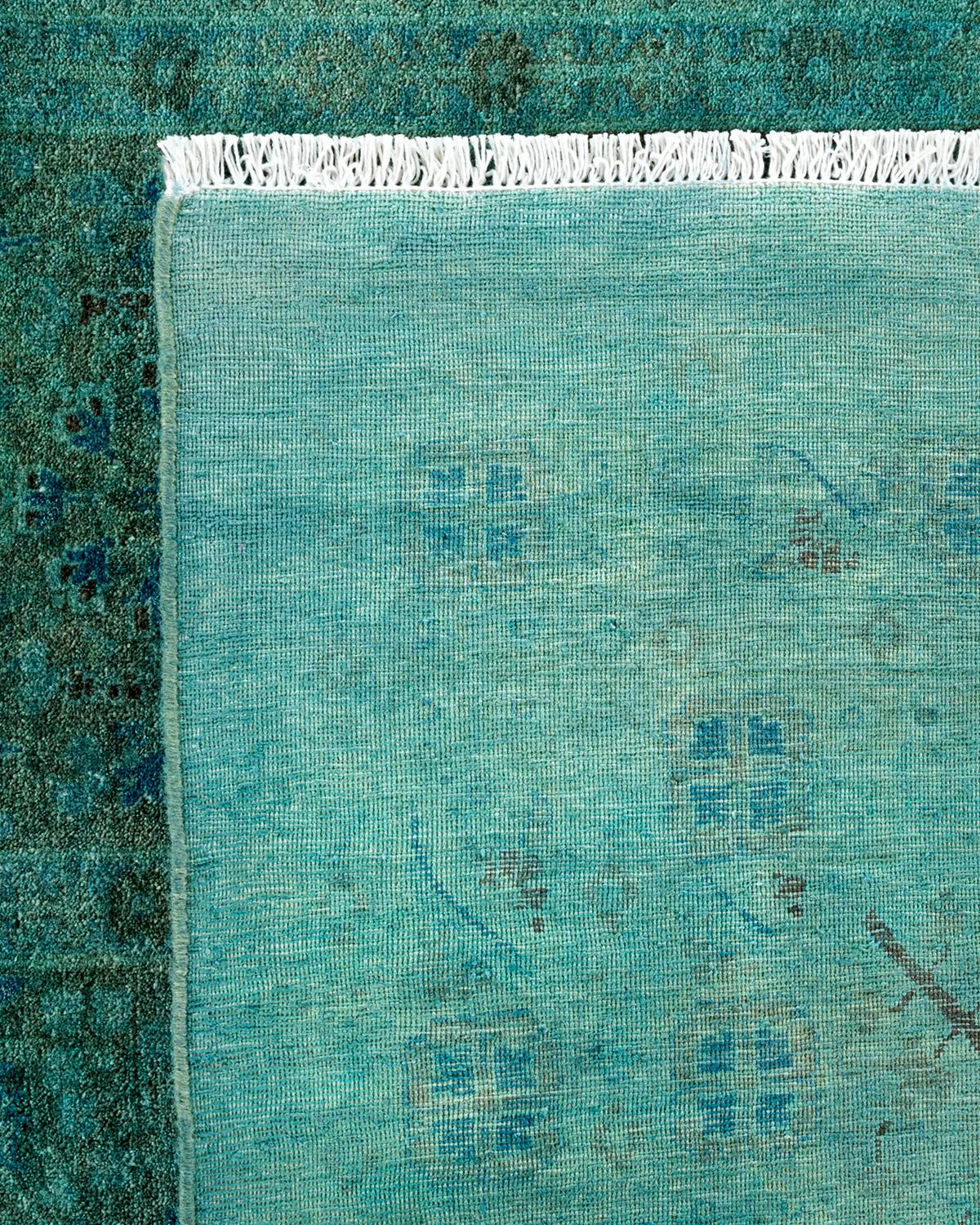 Contemporary Fine Vibrance Hand Knotted Wool Light Blue Area Rug (21. Jahrhundert und zeitgenössisch) im Angebot