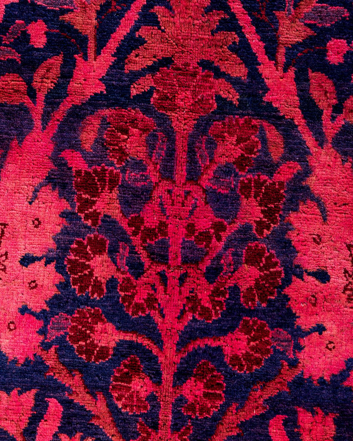 Alfombra contemporánea de lana anudada a mano en tonos rosas Pakistaní en venta