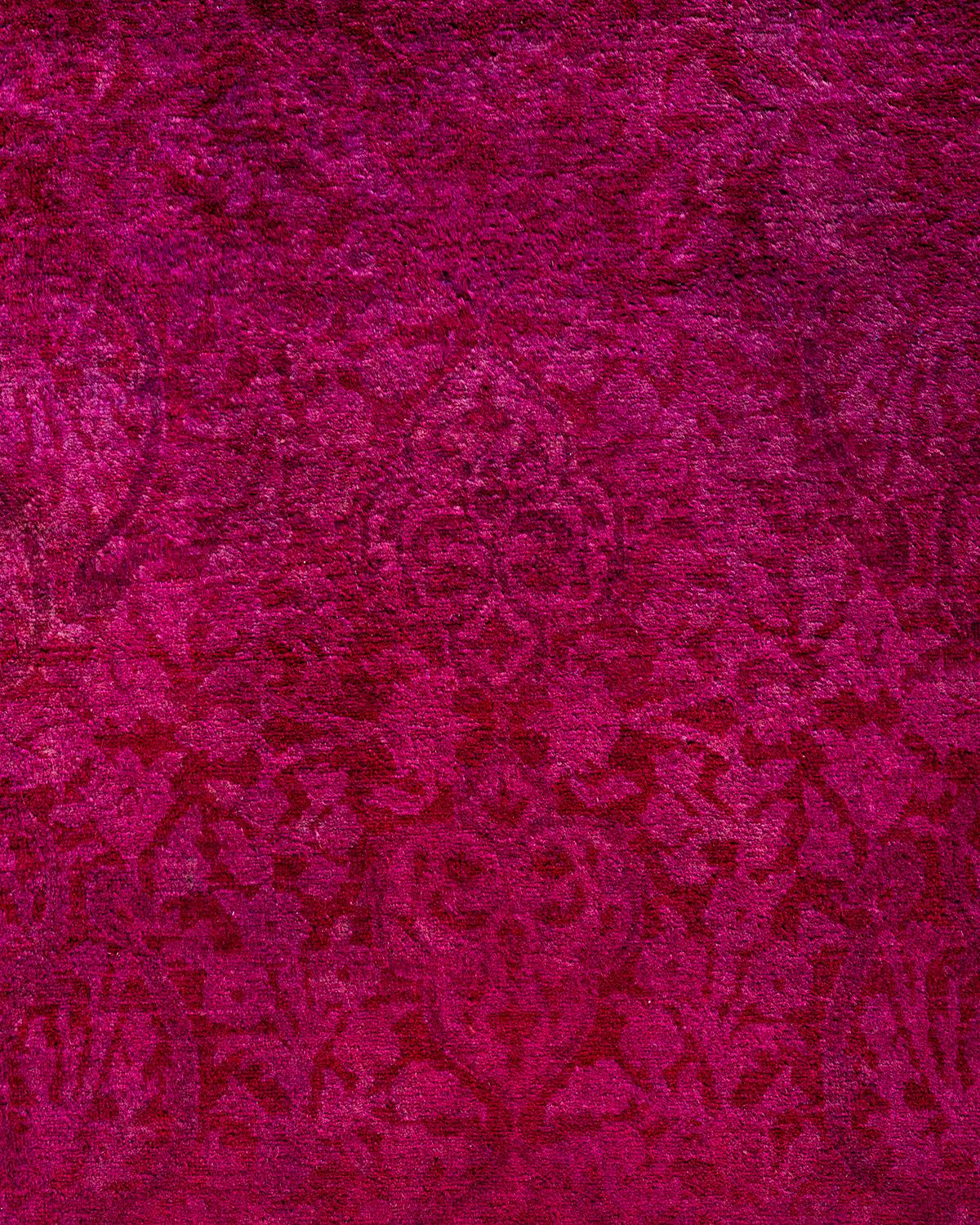 Alfombra contemporánea de lana anudada a mano en tonos rosas Pakistaní en venta