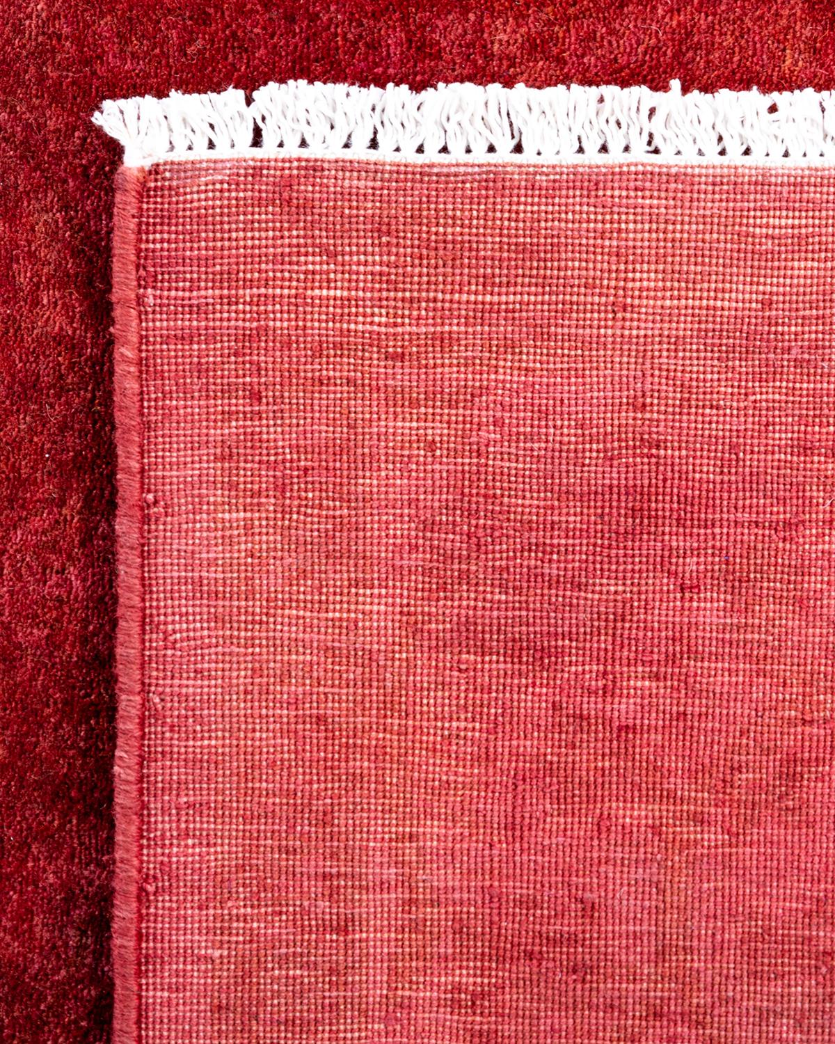 XXIe siècle et contemporain Contemporary Fine Vibrance Hand Knotted Wool Pink Area Rug (Tapis de sol en laine rose nouée à la main) en vente