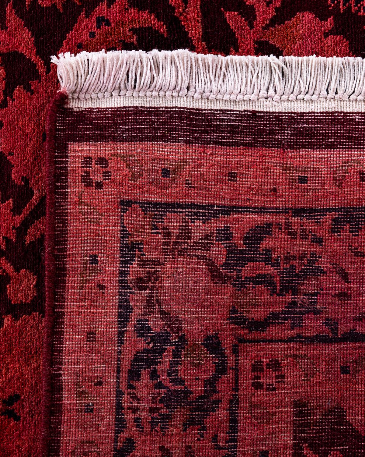 Alfombra contemporánea de lana anudada a mano de alta calidad, roja Siglo XXI y contemporáneo en venta