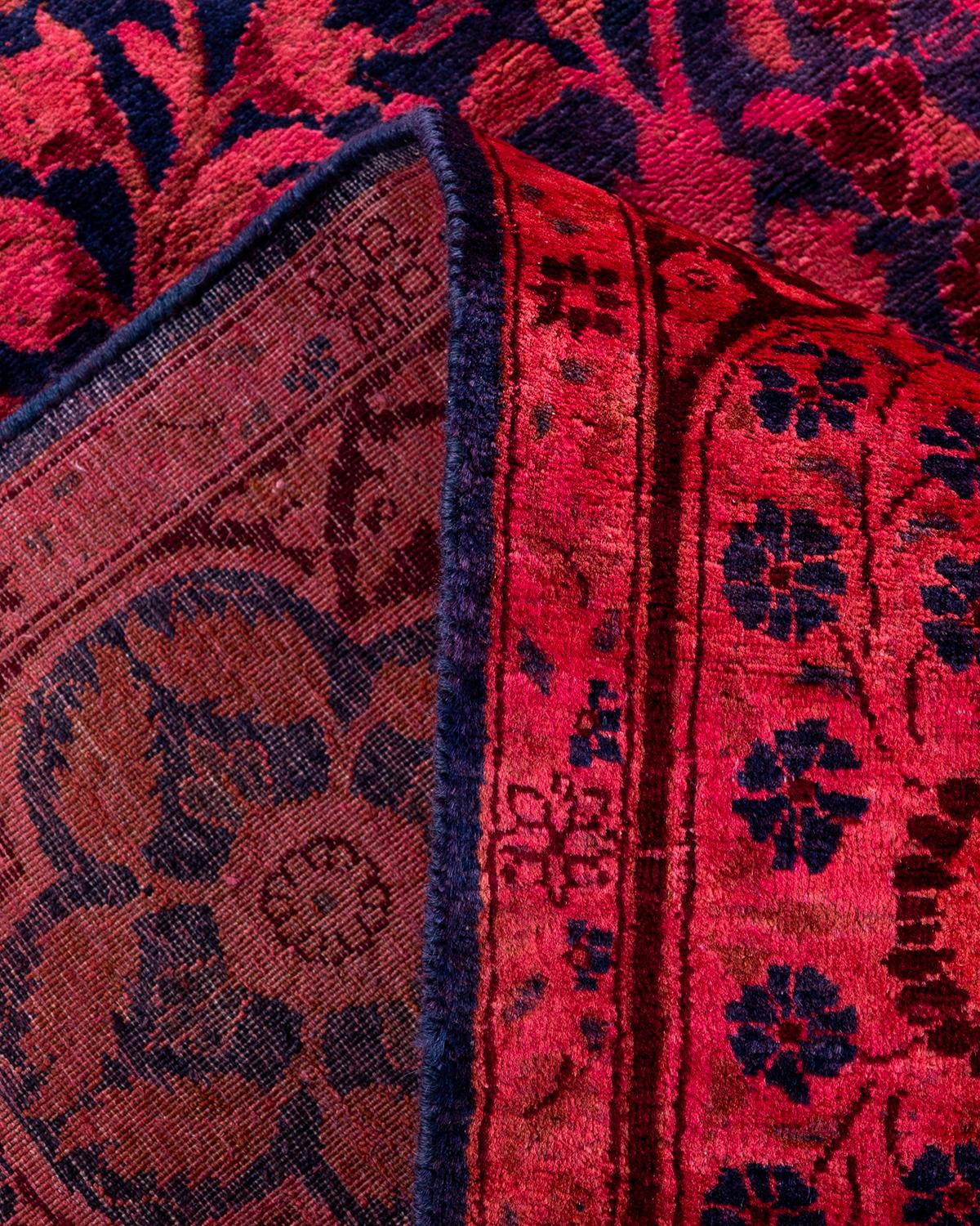 Alfombra contemporánea de lana anudada a mano en tonos rosas Lana en venta