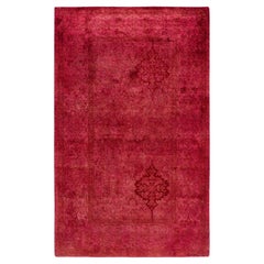 Contemporary Fine Vibrance Hand Knotted Wool Pink Area Rug