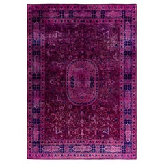 Contemporary Fine Vibrance Hand Knotted Wool Pink Area Rug 