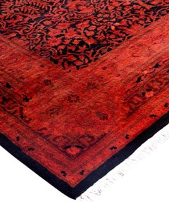 Contemporary Fine Vibrance Hand Knotted Wool Pink Runner