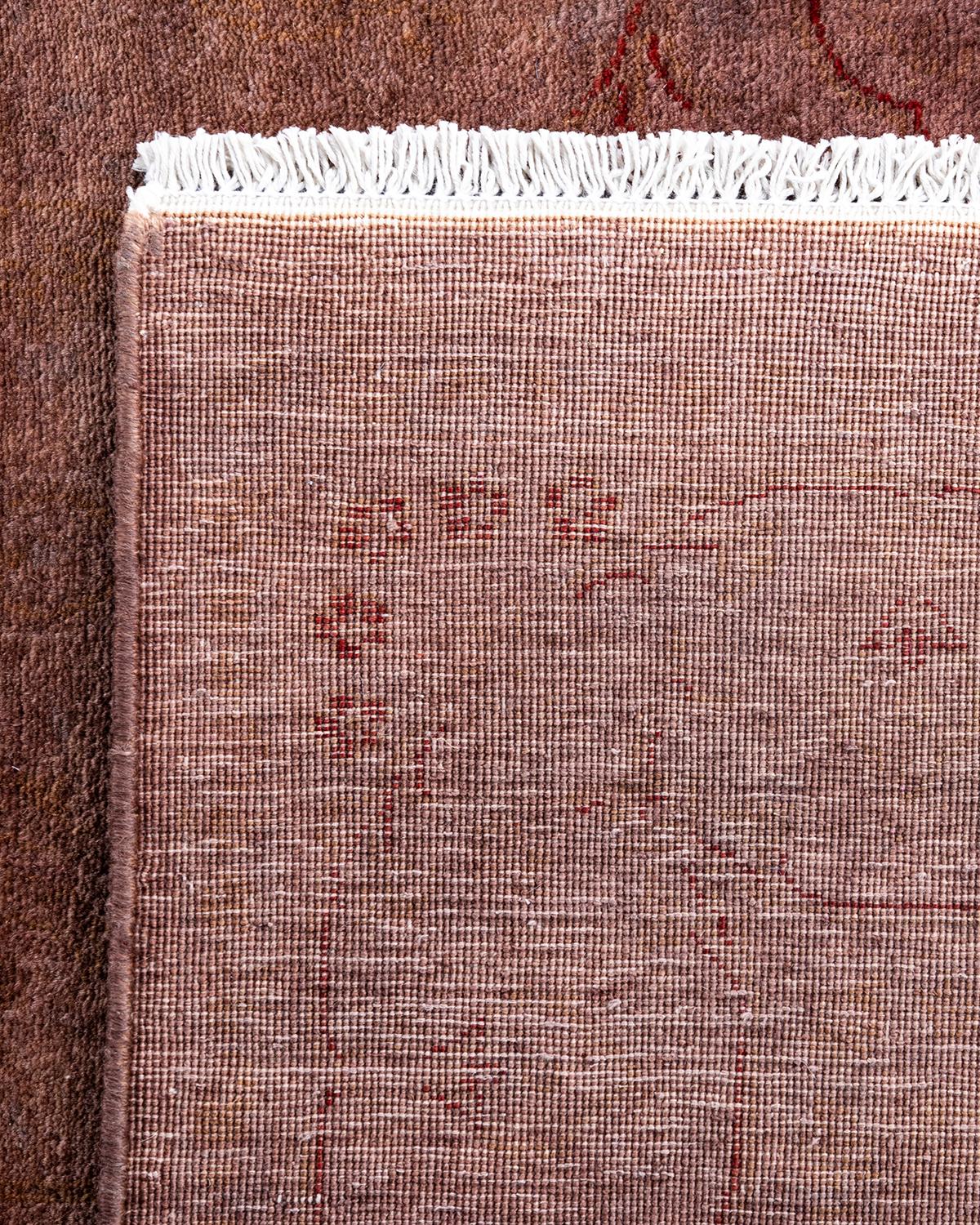 Traves de Mesa Contemporáneo de Lana Fina Anudada a Mano Marrón Siglo XXI y contemporáneo en venta