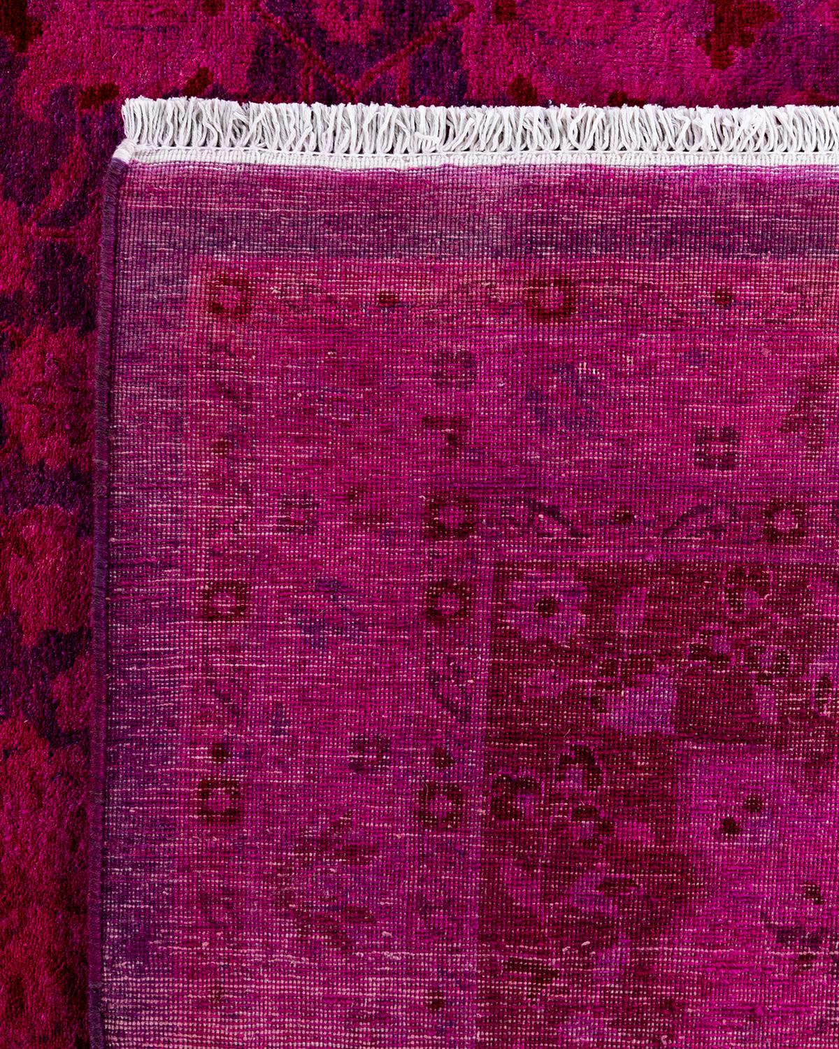 Alfombra de lana púrpura anudada a mano, vibración fina y contemporánea Siglo XXI y contemporáneo en venta