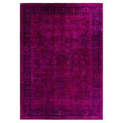 Contemporary Fine Vibrance Hand Knotted Wool Purple Area Rug