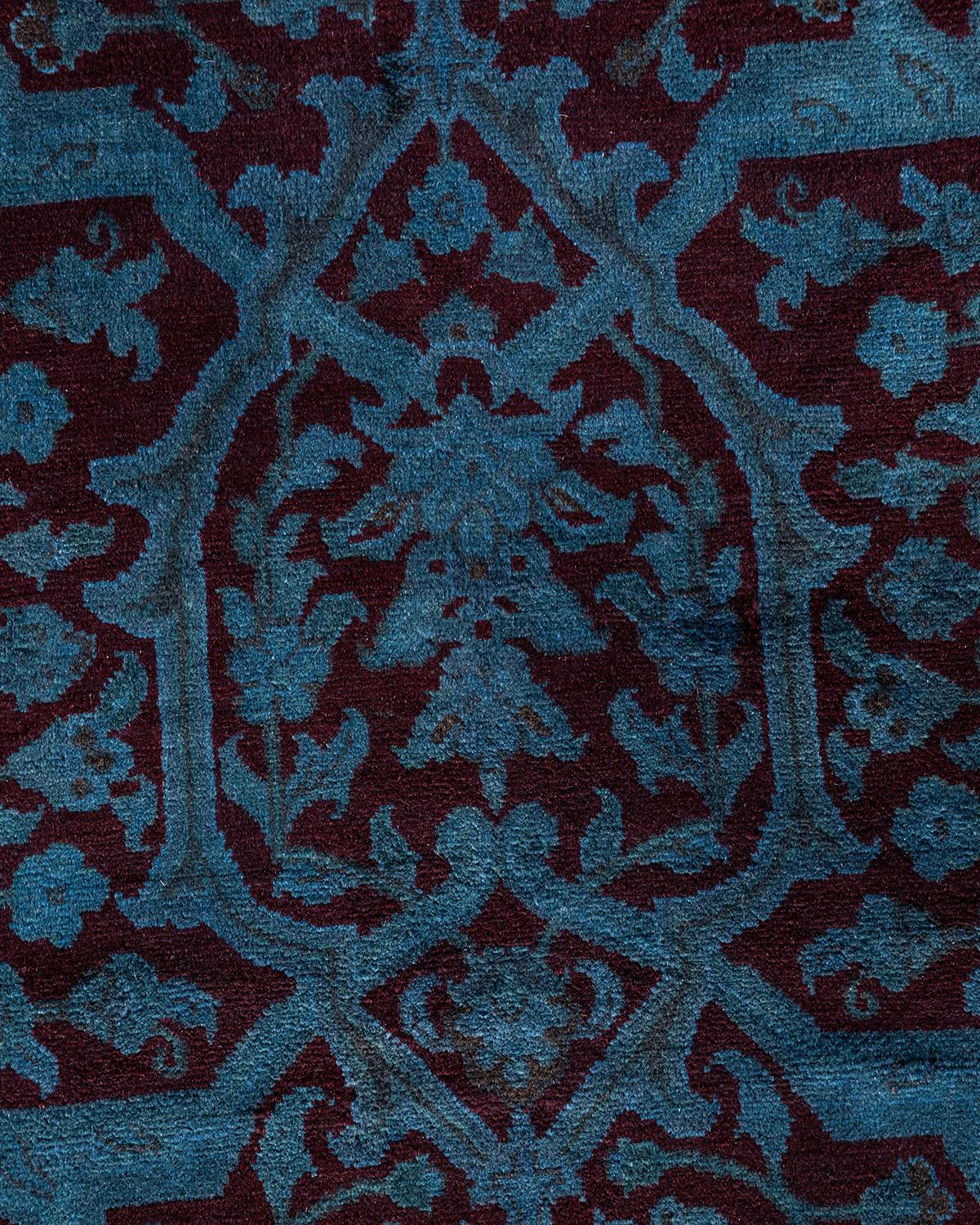 Contemporary Fine Vibrance Hand Knotted Wool Red Area Rug (Pakistanisch) im Angebot