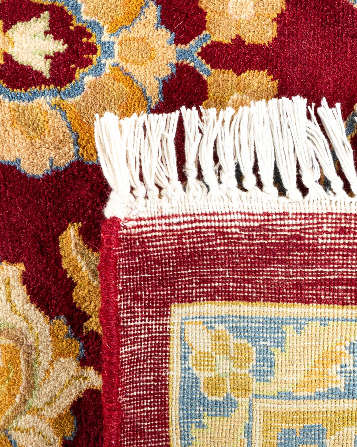 Contemporary Fine Vibrance Hand Knotted Wool Red Area Rug  (21. Jahrhundert und zeitgenössisch) im Angebot