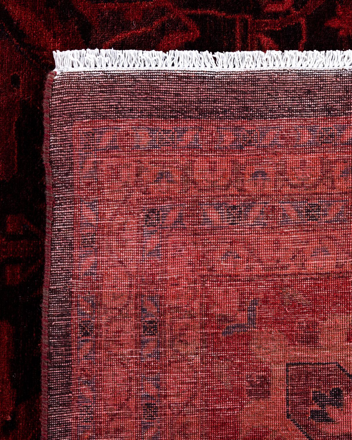 Contemporary Fine Vibrance Hand Knotted Wool Red Area Rug (21. Jahrhundert und zeitgenössisch) im Angebot