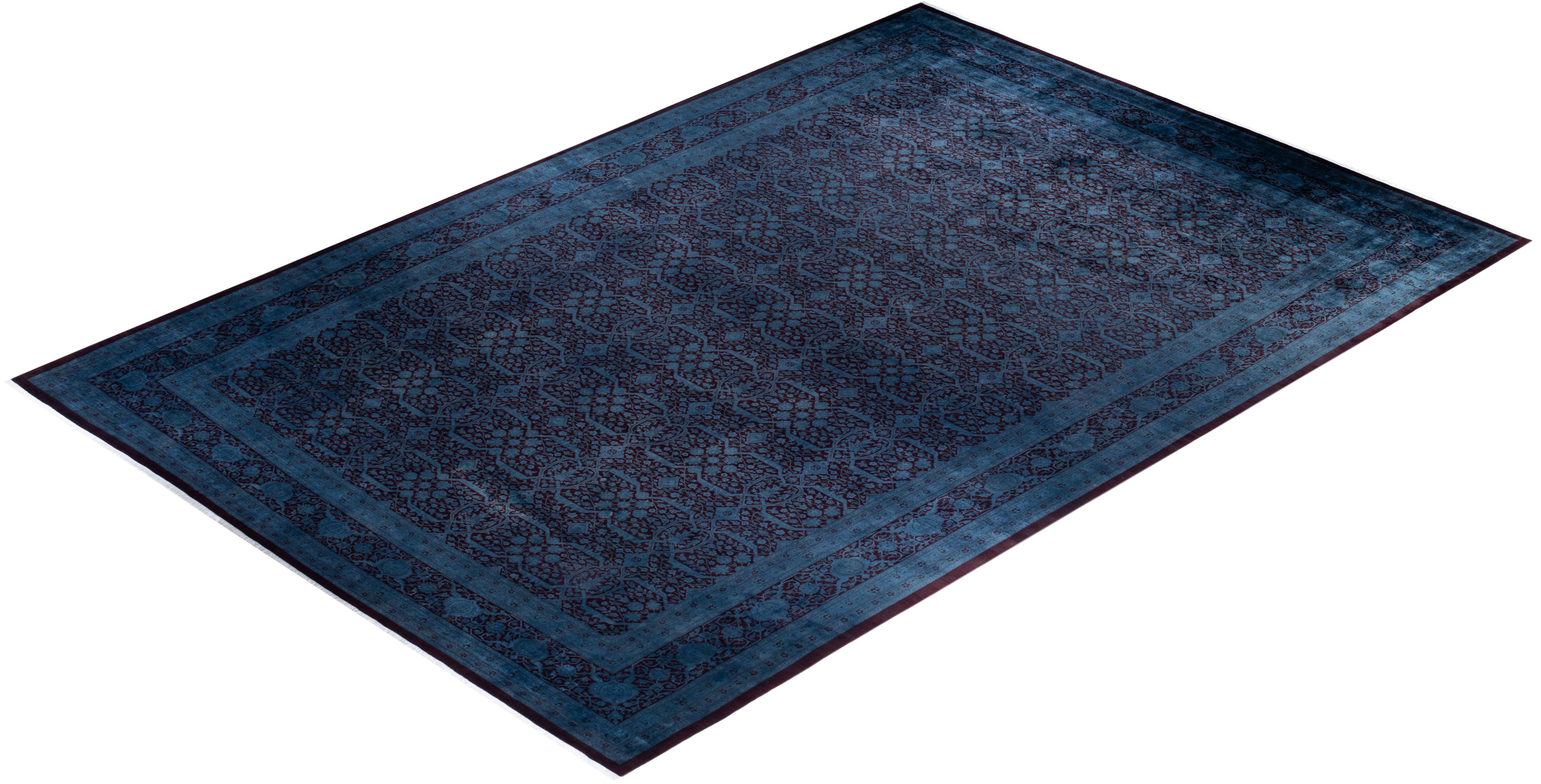 Contemporary Fine Vibrance Hand Knotted Wool Red Area Rug im Angebot 2