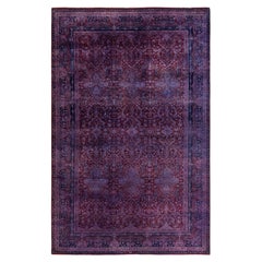 Contemporary Fine Vibrance Hand Knotted Wool Red Area Rug 