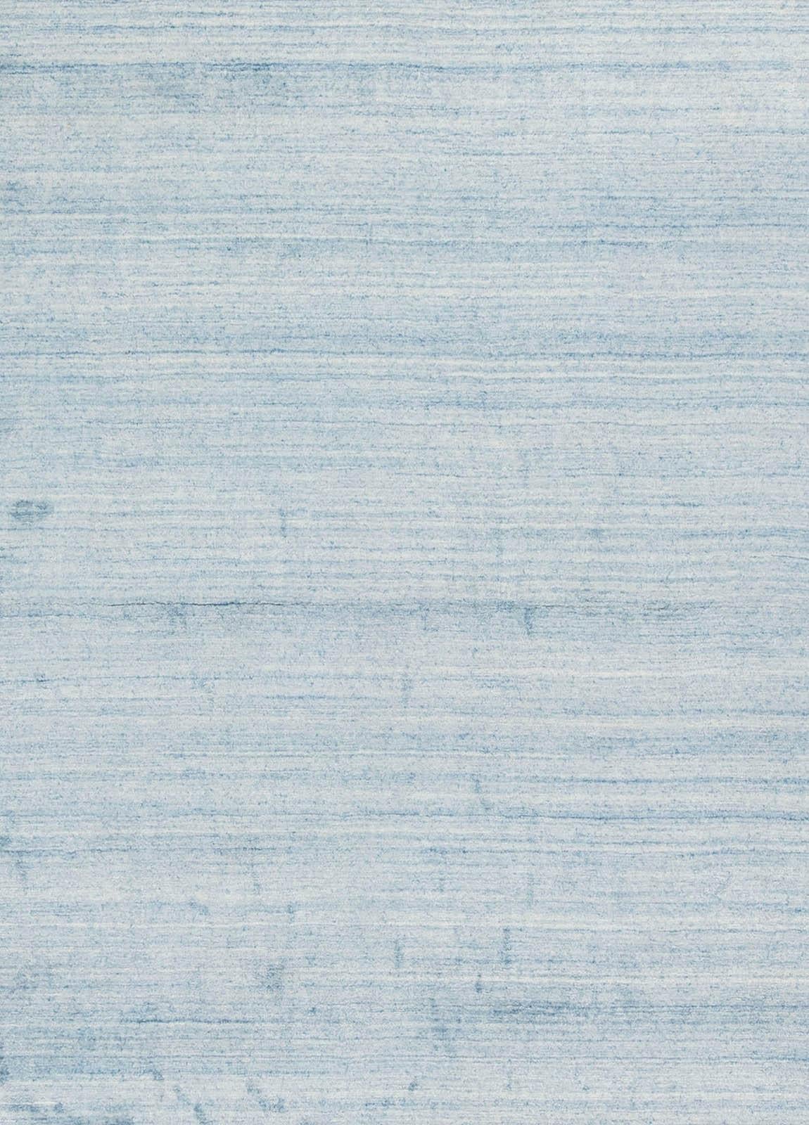 Minimalist Modern Tibetan Rug in Viscose – Blue & Lavender Gradient Design by Doris Leslie Blau
Size: 14.5