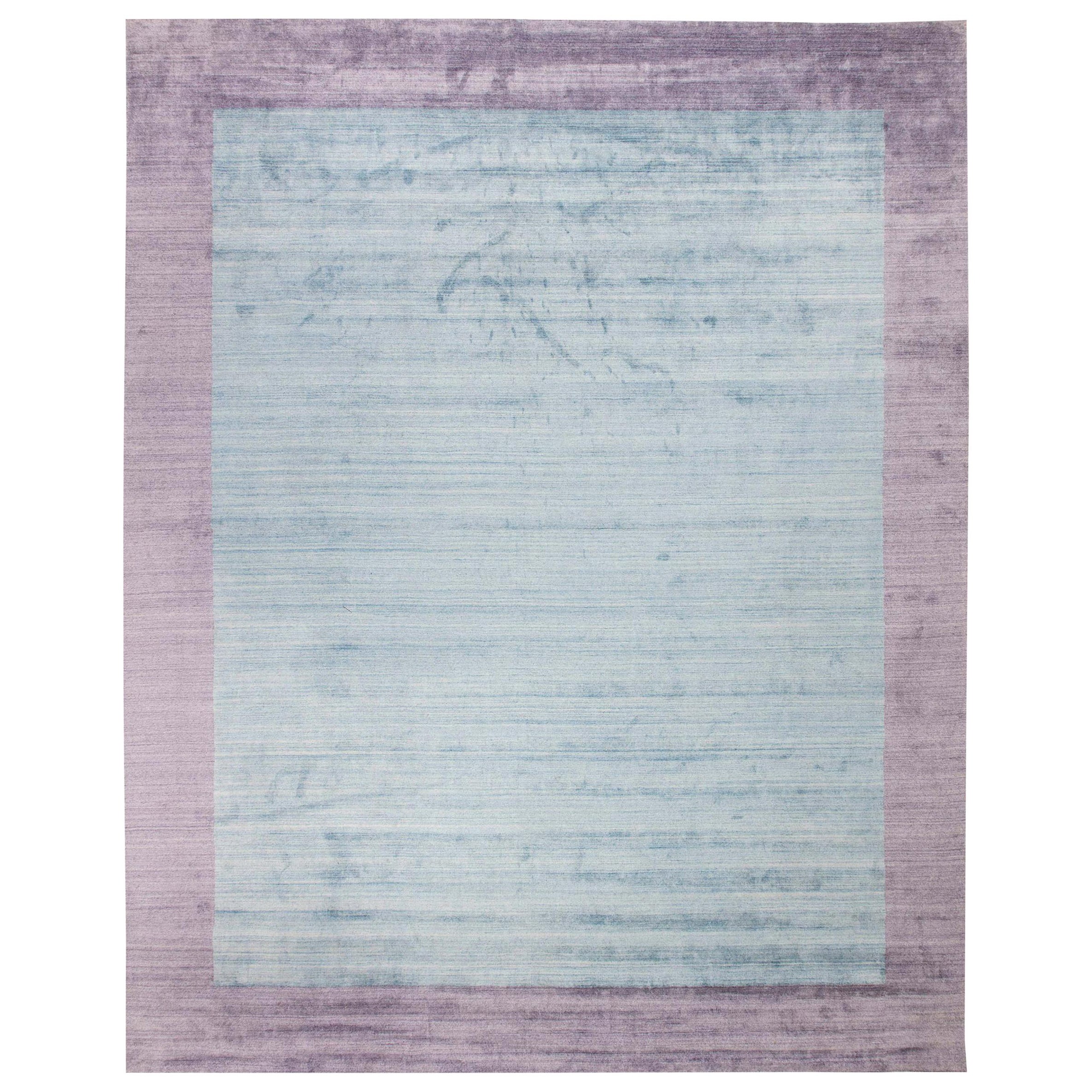 Contemporary Finesse Handmade Viscose Rug by Doris Leslie Blau