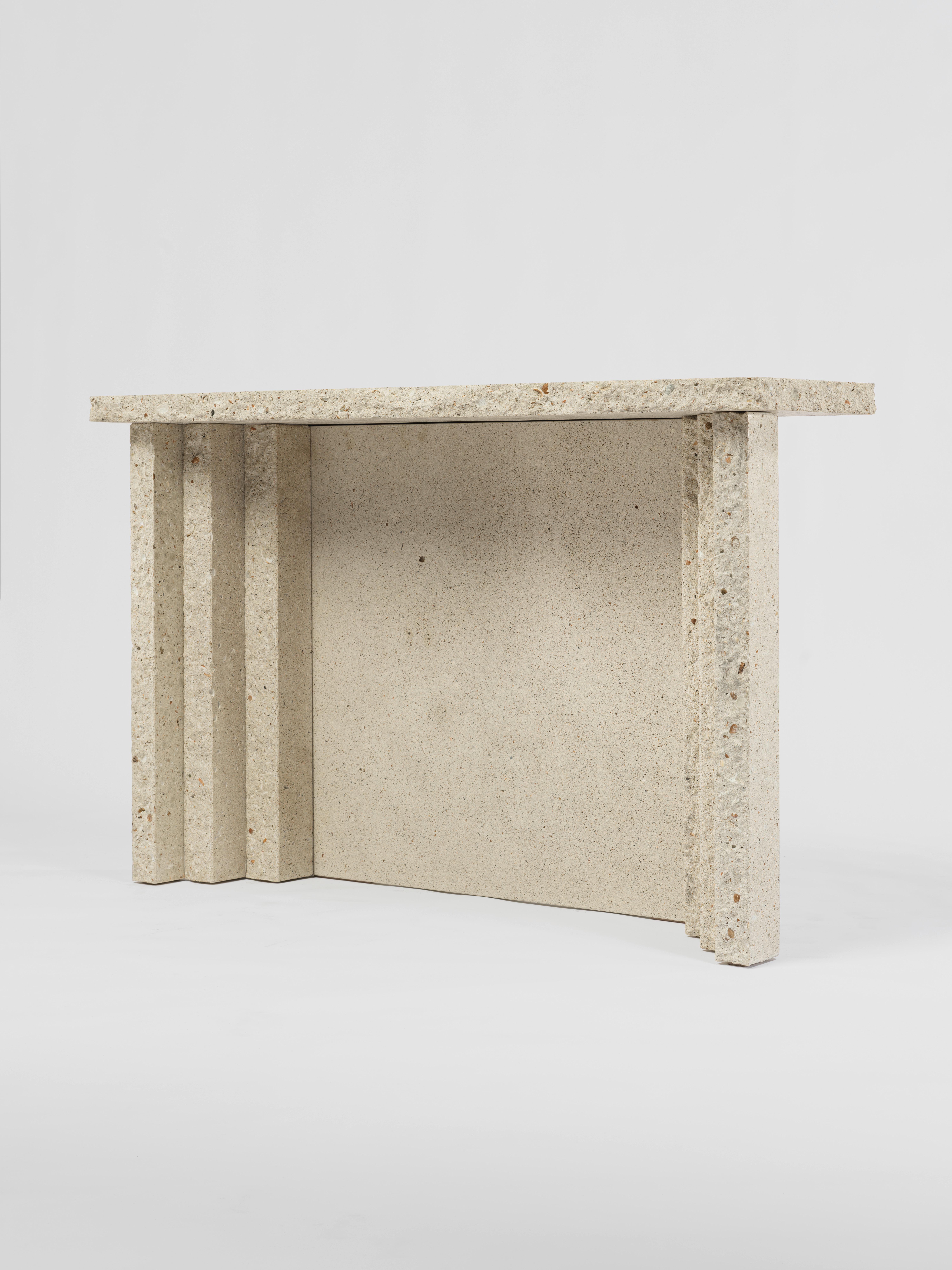 Belgian Contemporary FIRA Console graniton stone For Sale