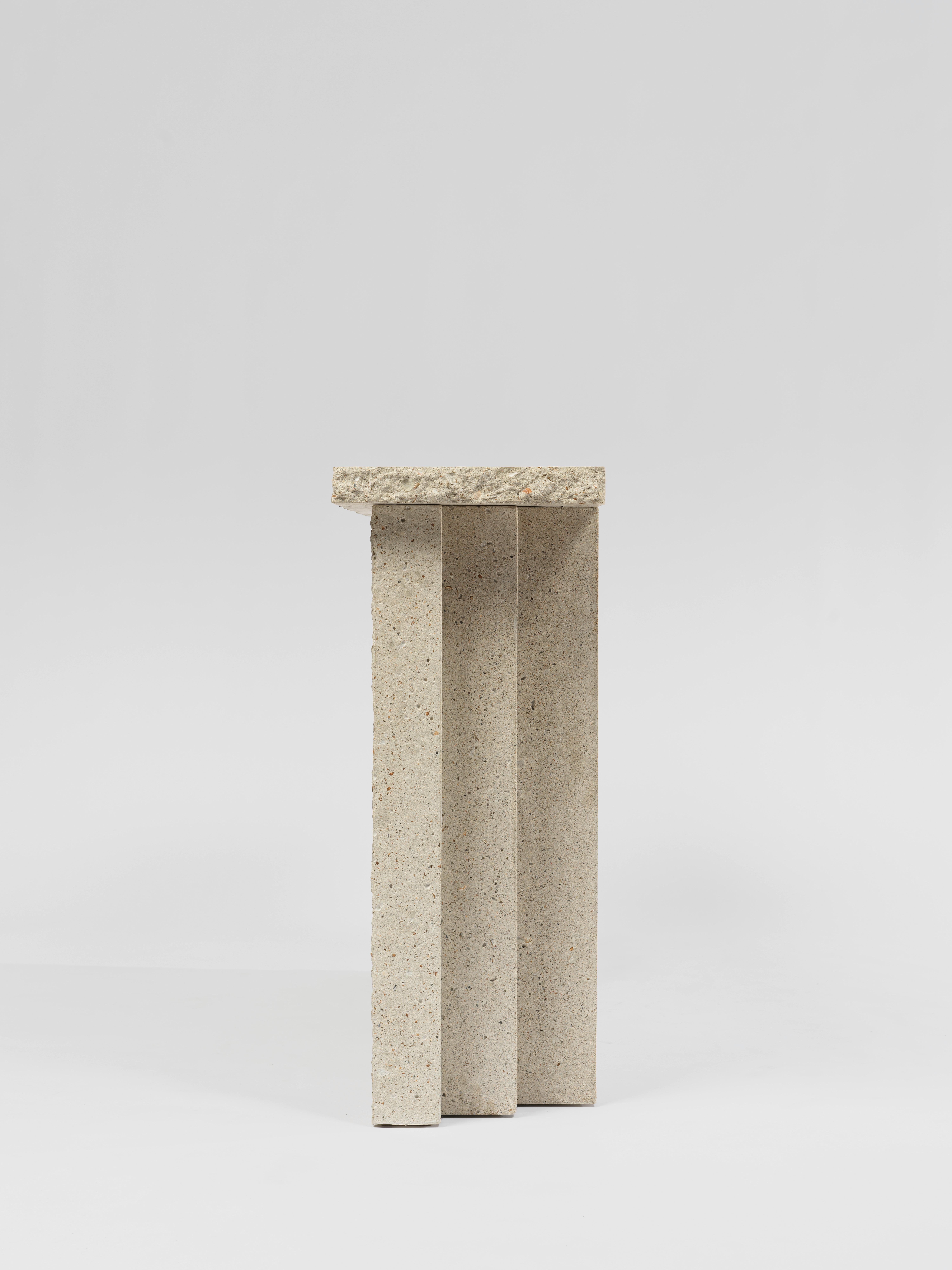 Hand-Crafted Contemporary FIRA Console graniton stone For Sale