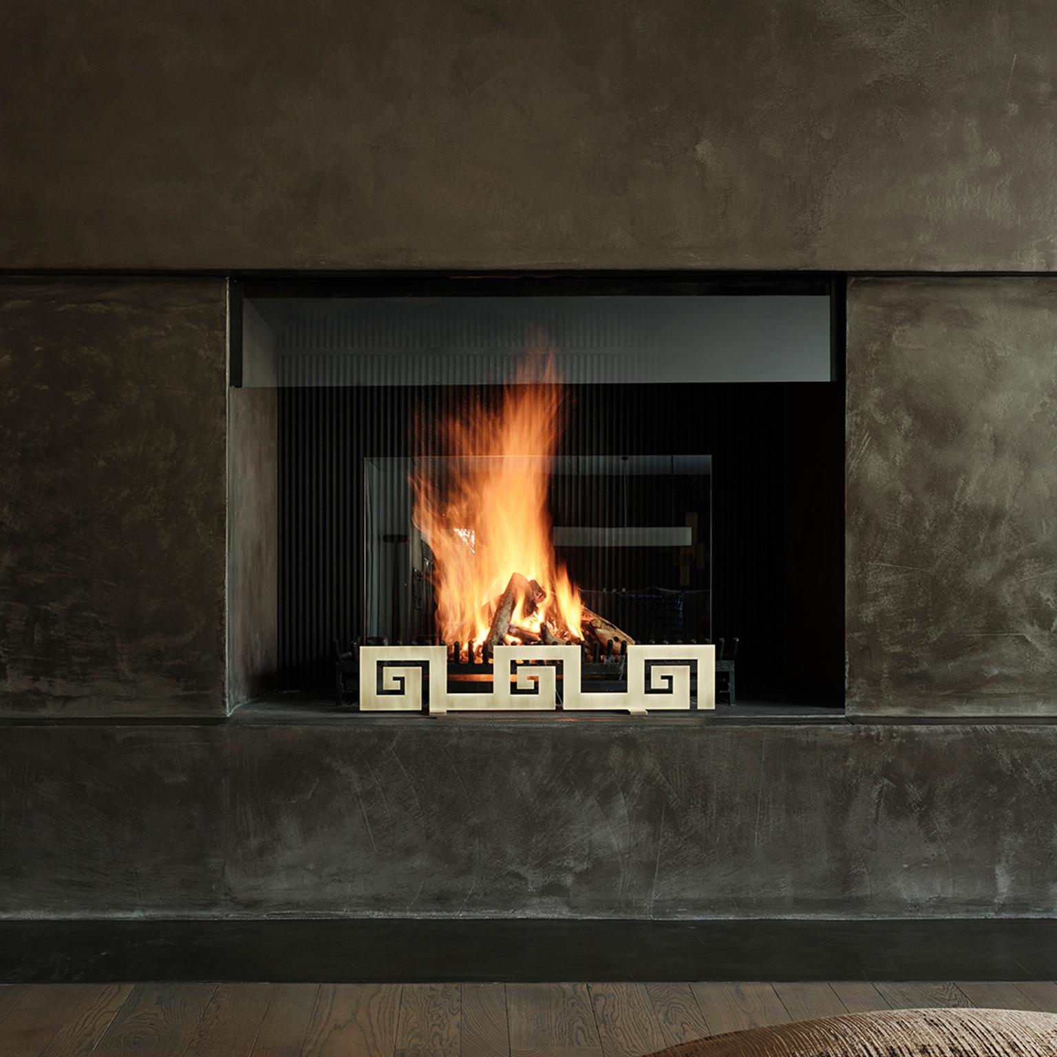 Pantalla de chimenea contemporánea 