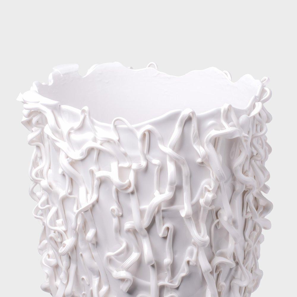 Modern Contemporary Fish Design Gaetano Pesce Medusa L Vase Soft Resin White For Sale