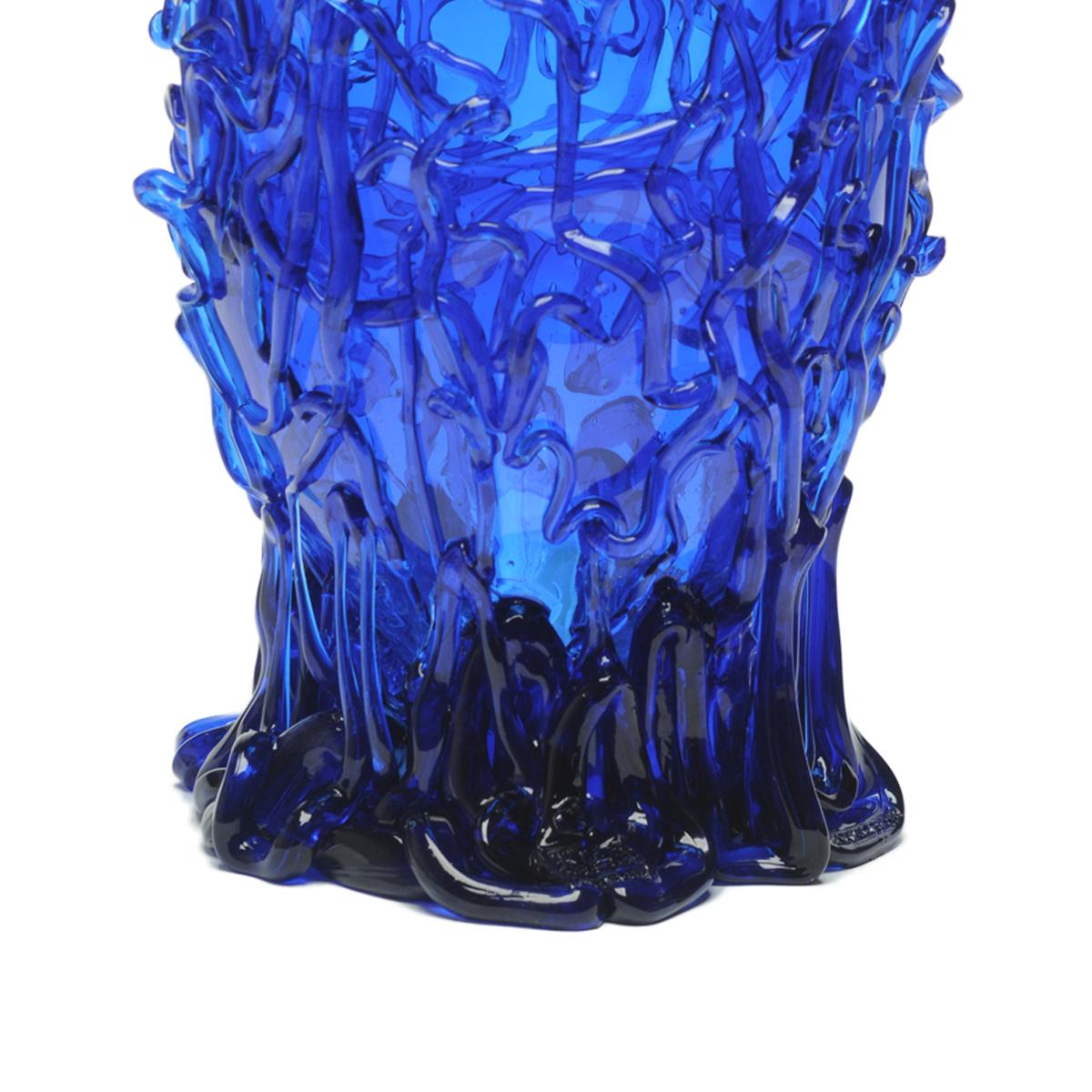 Moderne Contemporary Fish Design Gaetano Pesce Medusa M Vase Soft Resin Blue en vente