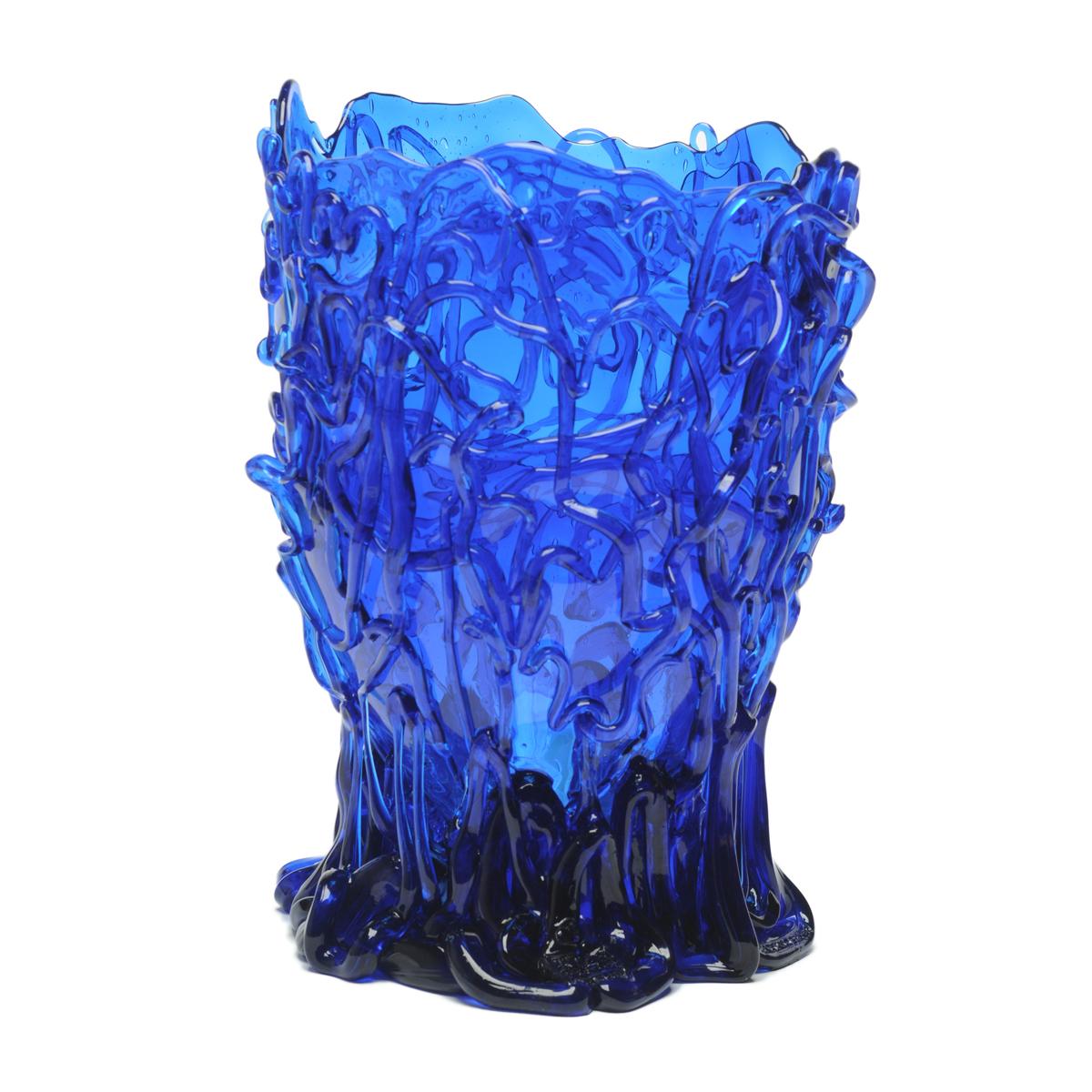 Italian Contemporary Fish Design Gaetano Pesce Medusa M Vase Soft Resin Blue For Sale
