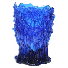Contemporary Fish Design Gaetano Pesce Medusa L Vase Soft Resin Blue