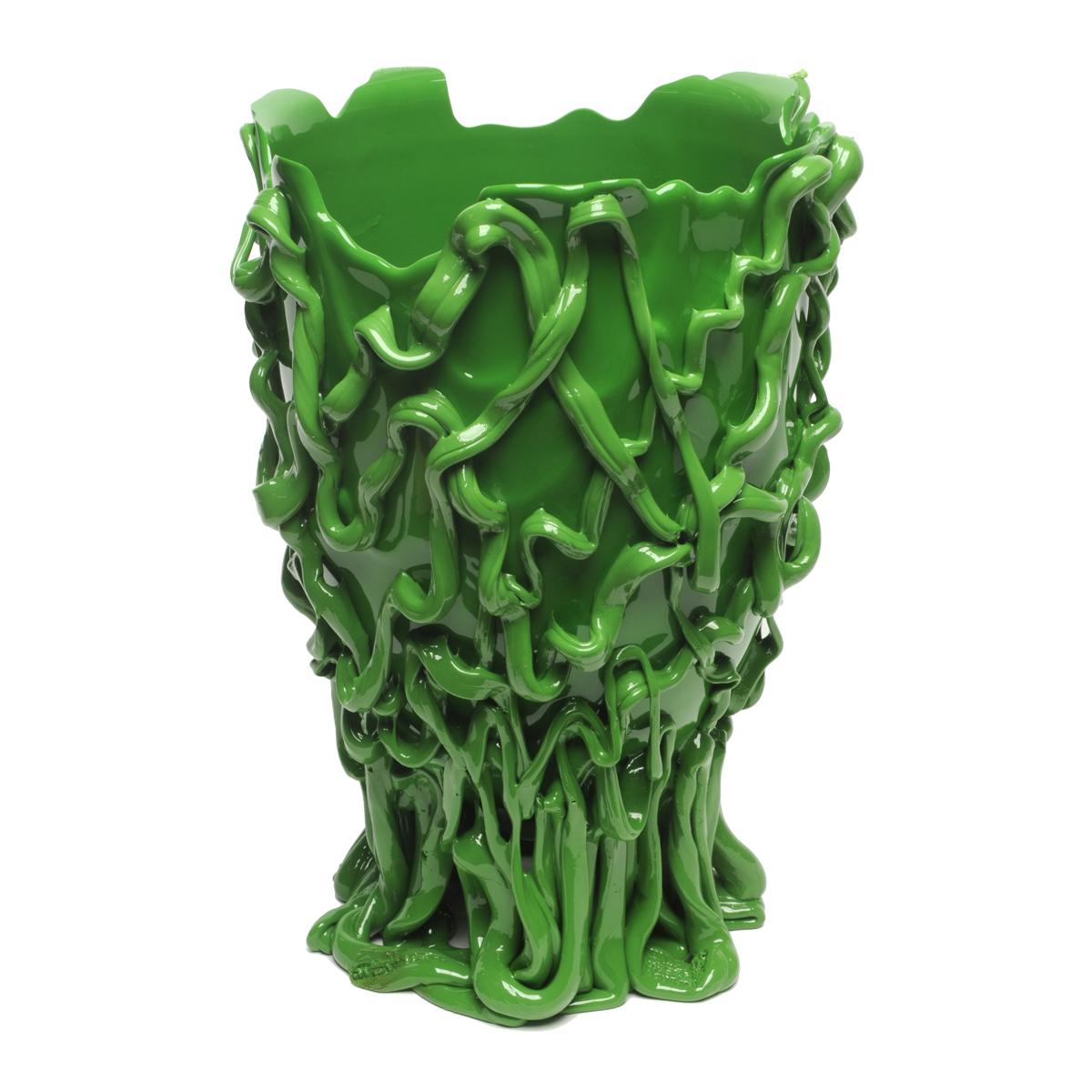 italien Vase Medusa L contemporain en résine souple vert à motif de poisson de Gaetano Pesce en vente