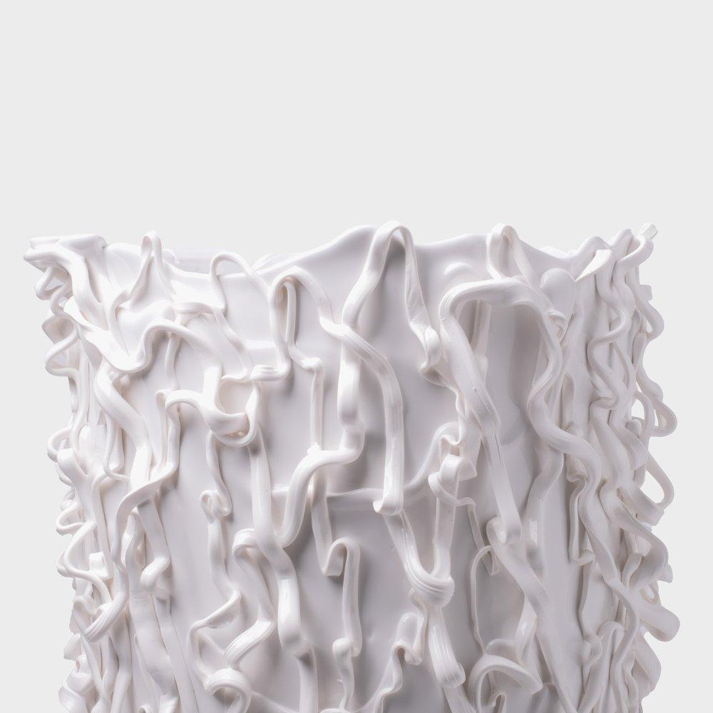 XXI secolo e contemporaneo Contemporary Fish Design Gaetano Pesce Medusa XL Vaso in resina morbida Bianco in vendita