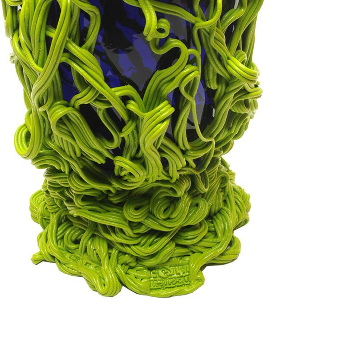 XXIe siècle et contemporain Vase contemporain en forme de poisson Gaetano Pesce Spaghetti L en résine douce bleue en vente