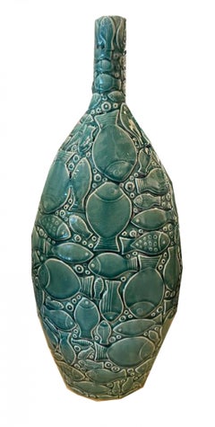 Vaso contemporaneo in ceramica smaltata Greene & Greene Design