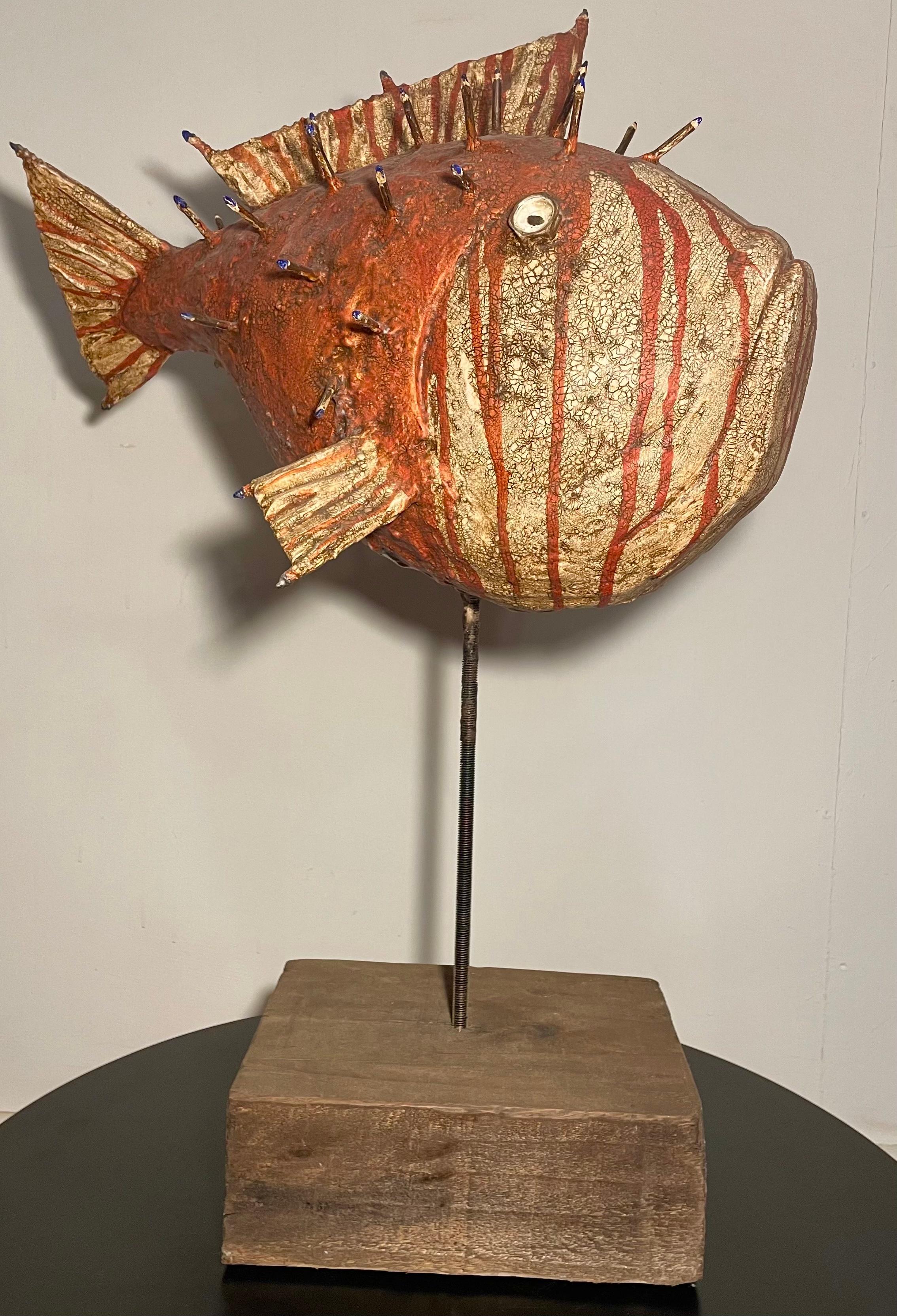 Hand-Crafted Contemporary Fish Sculpture 