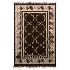 Rug & Kilim's Contemporary Flat-Weave Rug Brown & Beige Transitional Kilim Rug