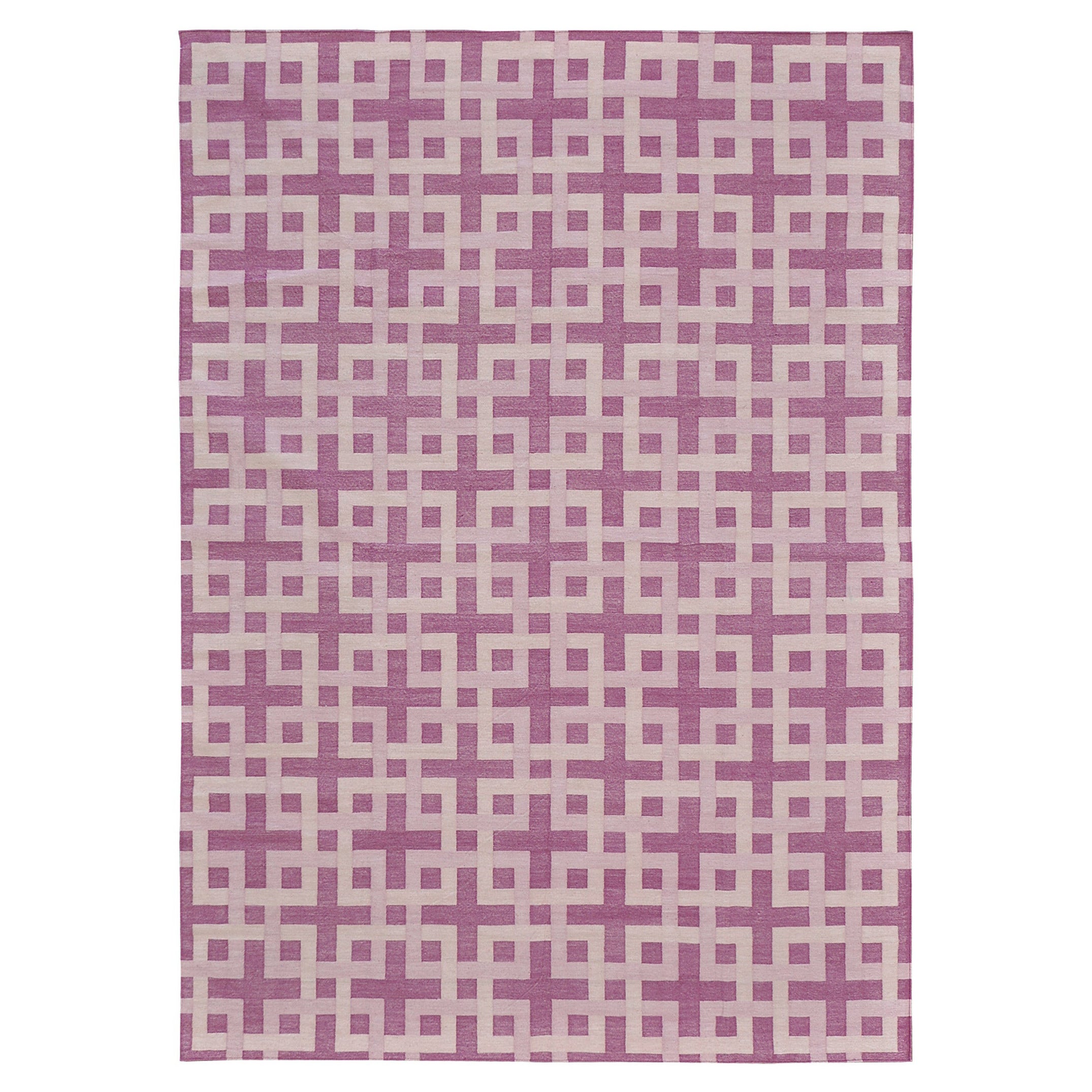 Contemporary Flachgewebe Teppich Cielo Kollektion Estera Fuchsine