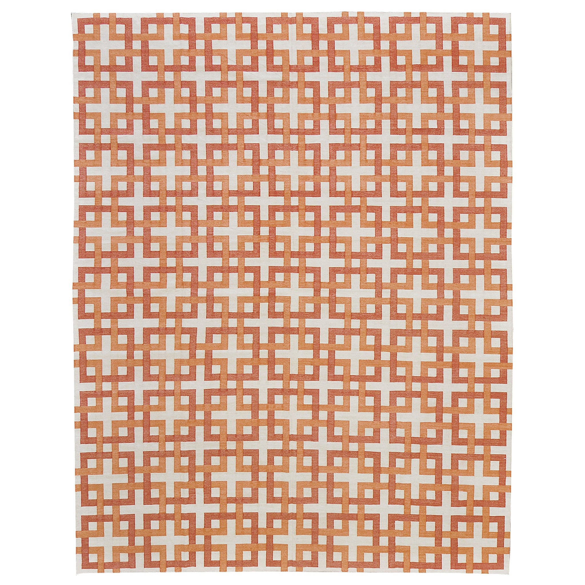 Tappeto contemporaneo a tessitura piatta Cielo Collection Estera Tangerine