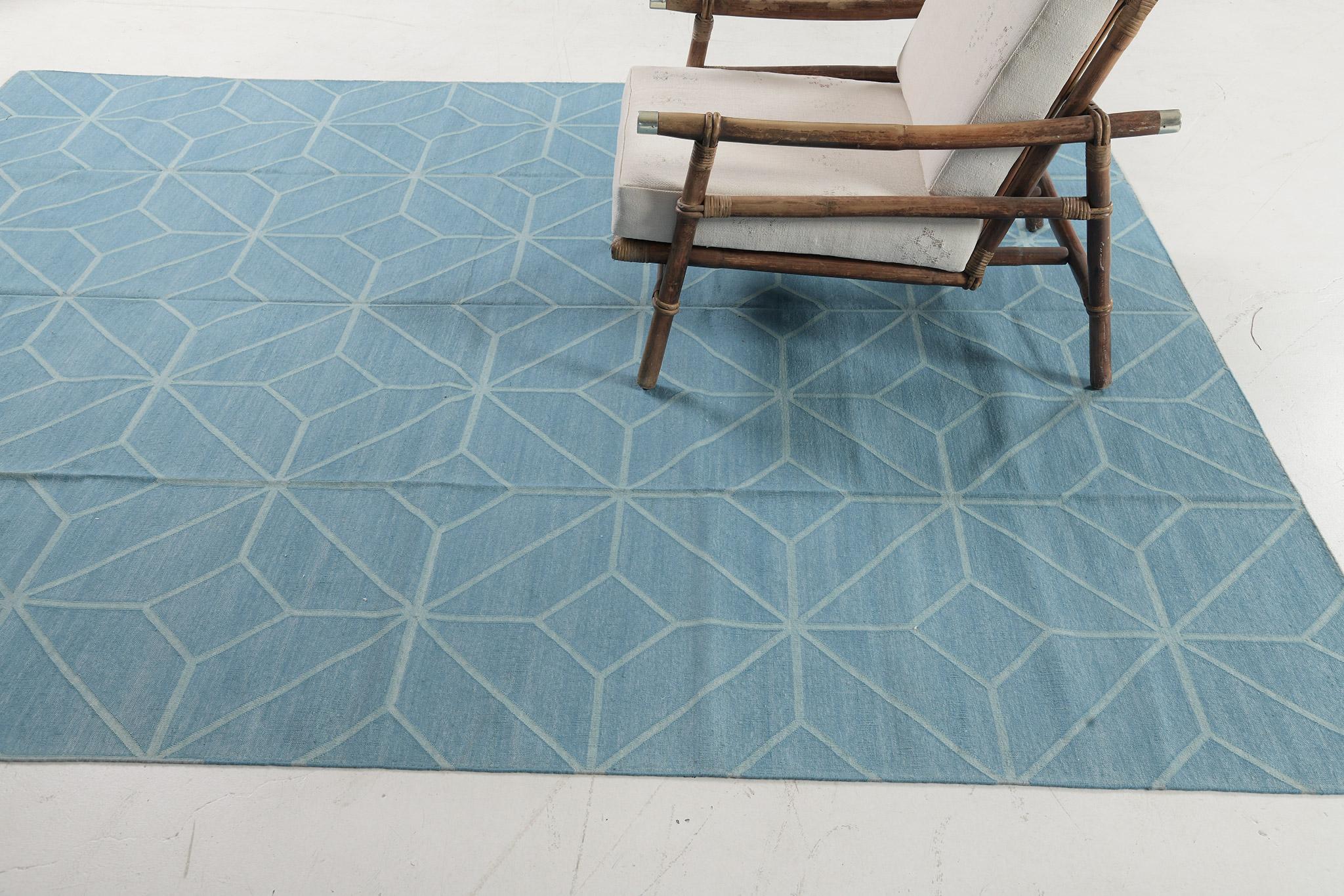 Indian Contemporary Flat-Weave Rug Cielo Collection For Sale