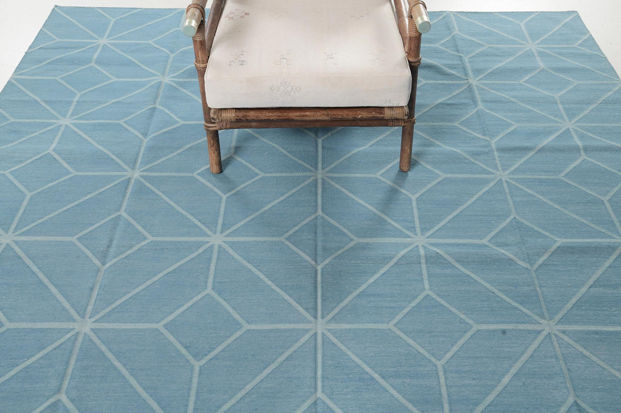 Wool Contemporary Flat-Weave Rug Cielo Collection For Sale