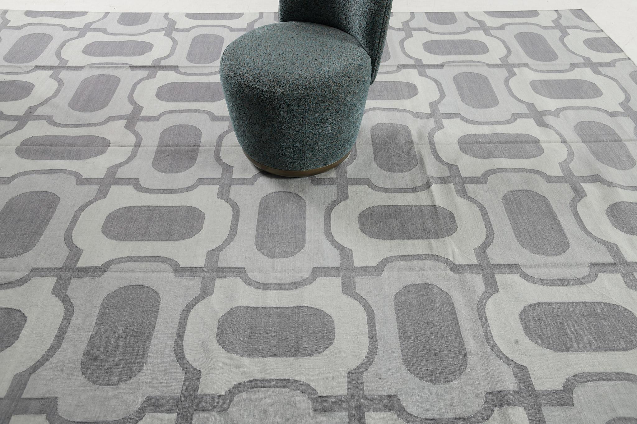 Contemporary Flat-Weave Rug Cielo Collection Gems Cesious (Indisch) im Angebot