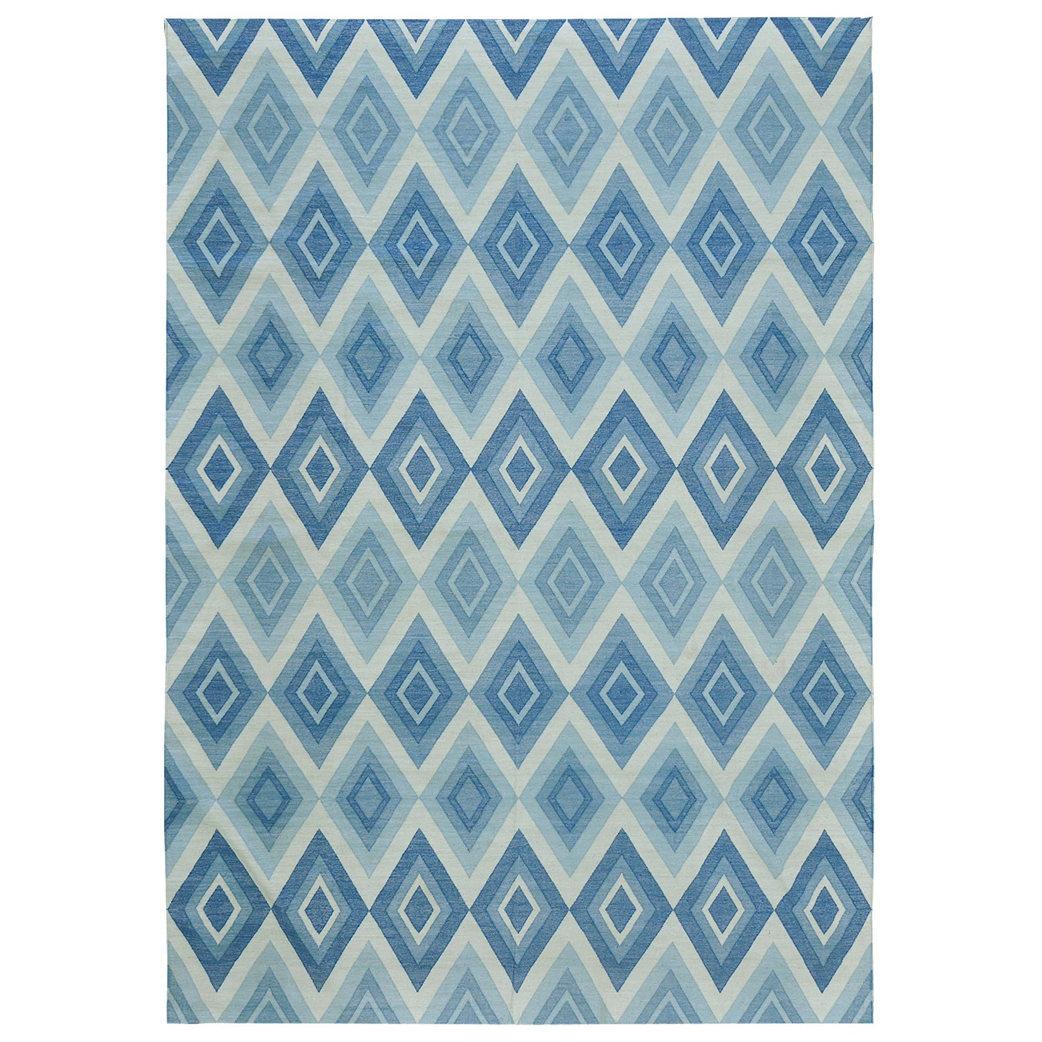 Contemporary Flachgewebe-Teppich Cielo Collection Permata Türkis