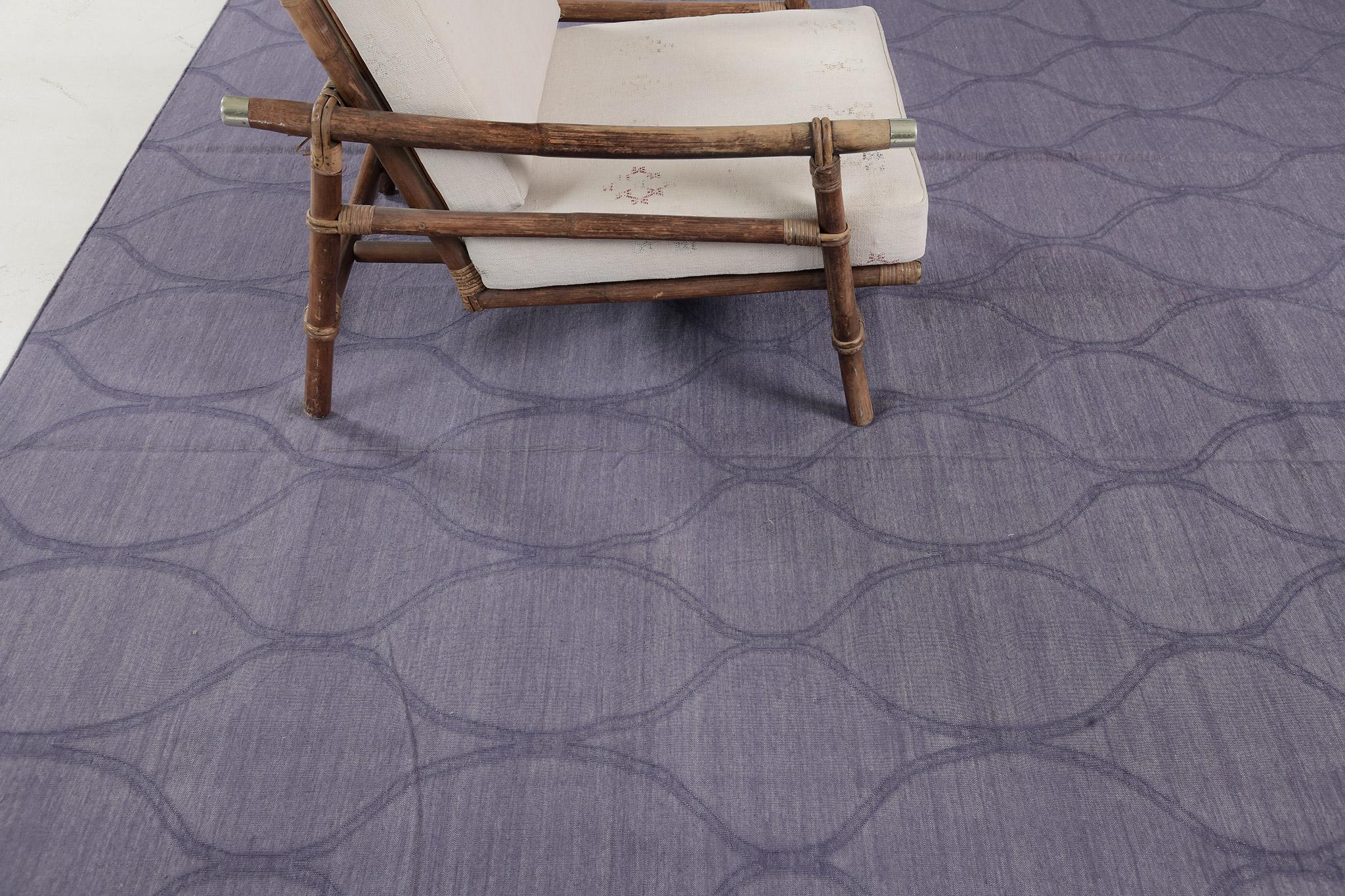 Contemporary Flat-Weave Rug Cielo Collection Valla Elderflower In New Condition For Sale In WEST HOLLYWOOD, CA