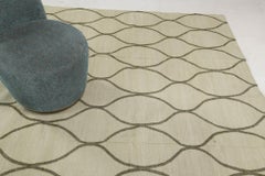 Contemporary Flat-Weave Rug Cielo Collection Valla Grasshopper