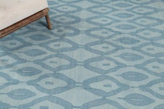 Contemporary Flat-Weave Rug Cielo Collection Zag Turquoise