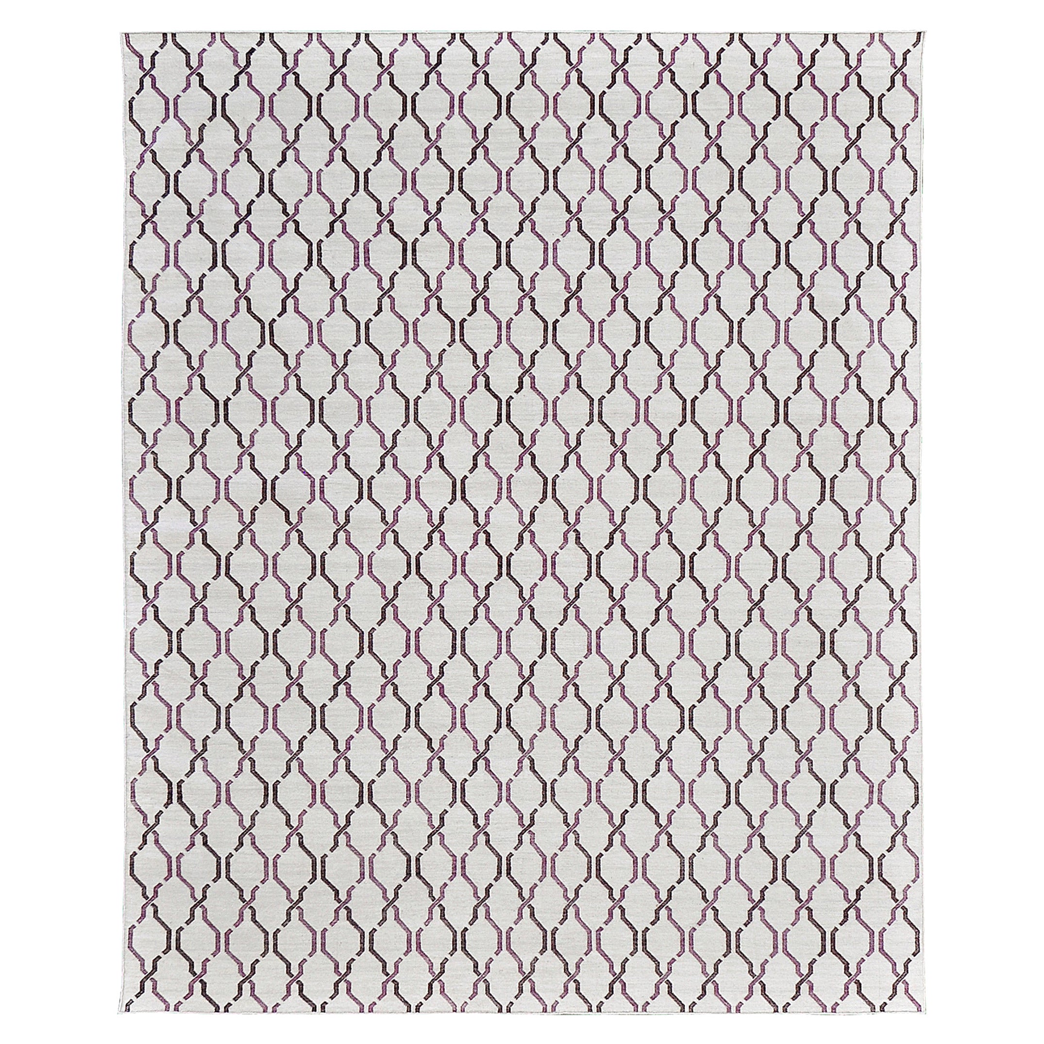 Tappeto contemporaneo a trama piatta Cielo Collection Zenia Raisin