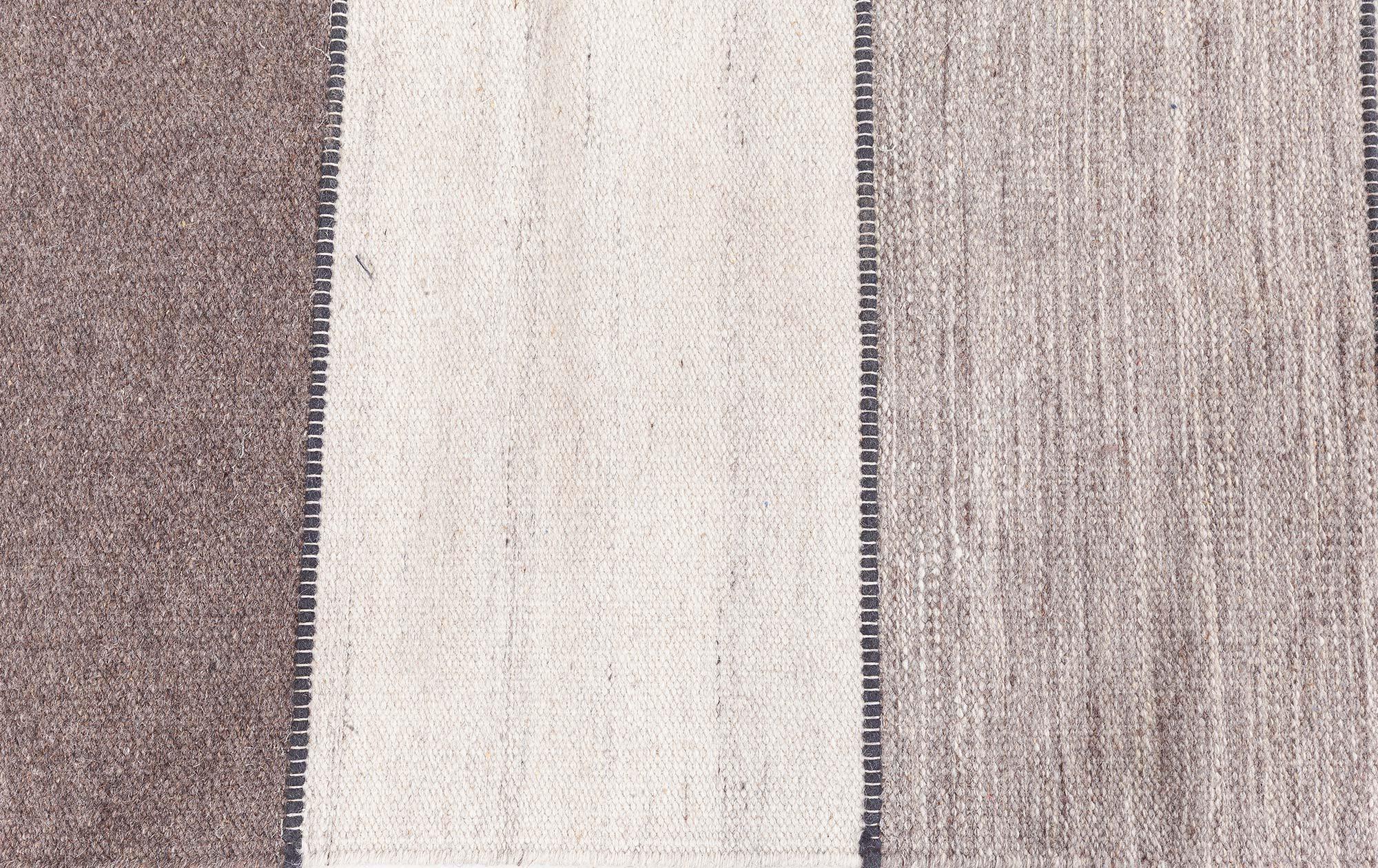 Contemporary Flat Weave Striped Wool Runner
Size: 3'2