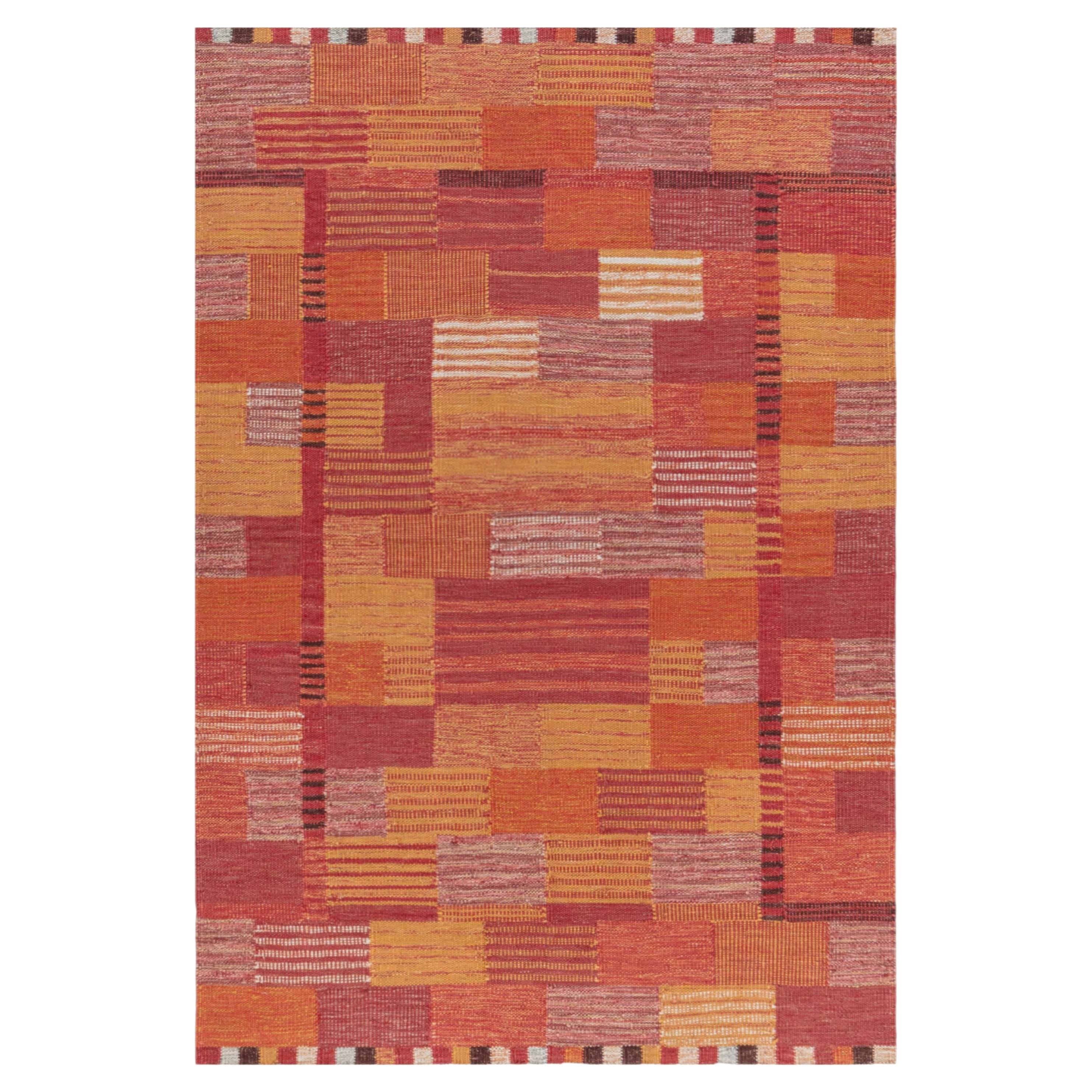 Contemporary Flatweave Geometric Light Beige Carpet by Doris Leslie Blau