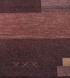 Contemporary Flatweave Warm-Toned Patchwork Wool Rug