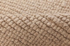 Contemporary Flatweave Solid Classic Taupe Wool Rug "Mica" by Doris Leslie Blau